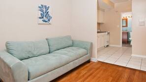 LCD TV, fireplace