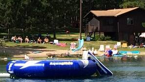 Private beach, sun loungers, kayaking, motor boating