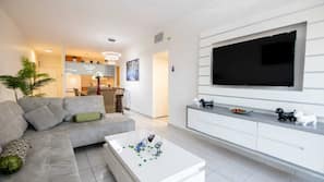 72-inch plasma TV with satellite channels, TV