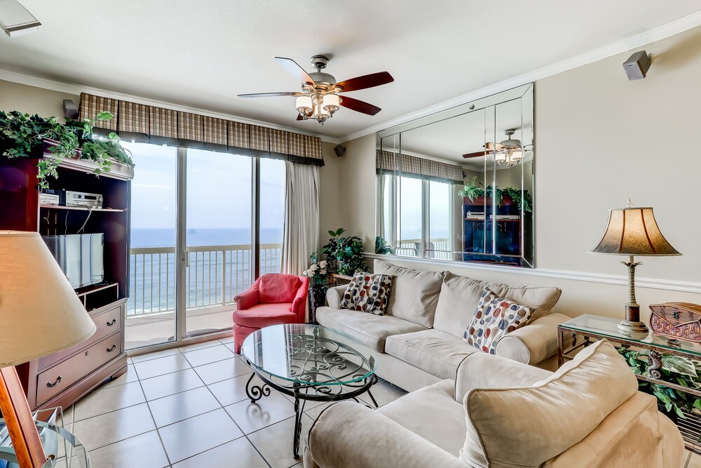 Eclectic gulf front condo w/ free WiFI, two pools, hot tub, & easy beach access!