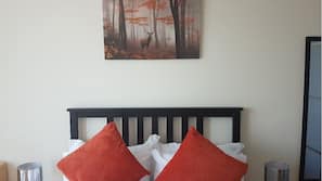 Desk, iron/ironing board, free cots/infant beds, free WiFi