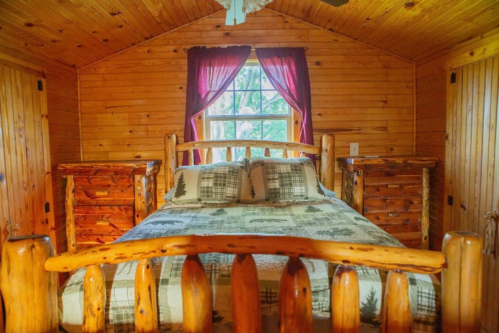 Cabin, camping, and one mile of Niangua river to explore at this