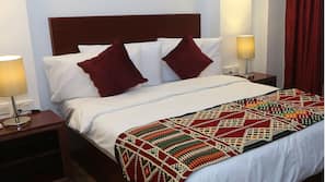 Free minibar items, in-room safe, blackout curtains, iron/ironing board