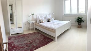 Blackout drapes, iron/ironing board, free WiFi, linens