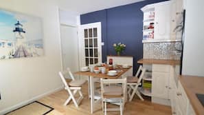 Fridge, dishwasher, high chair, freezer