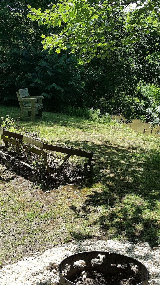 Campsite #2 on the banks of Crab Creek, tent camping near Dupont State Forest!