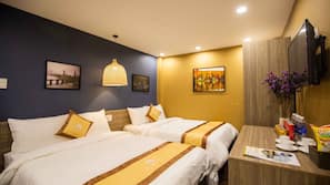 Minibar, desk, blackout drapes, free WiFi