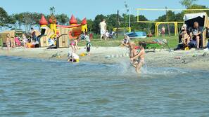 Vlak bij het strand