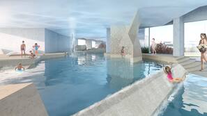Una piscina cubierta
