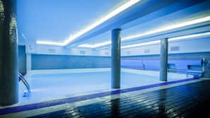 Indoor pool, seasonal outdoor pool