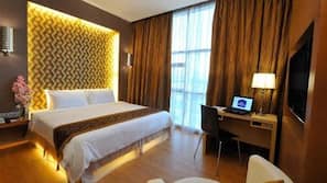 Select Comfort beds, in-room safe, individually furnished, desk