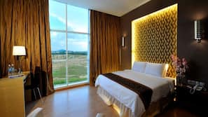 Select Comfort beds, in-room safe, individually furnished, desk