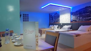 Premium bedding, down duvet, pillow top beds, in-room safe