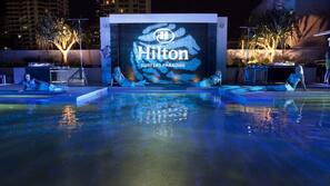 Indoor pool, 3 outdoor pools, open 6:30 AM to 10:30 PM, pool loungers