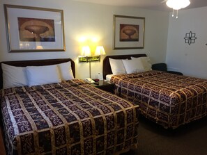 Room, 2 Queen Beds, Non Smoking | Desk, blackout drapes, soundproofing, iron/ironing board