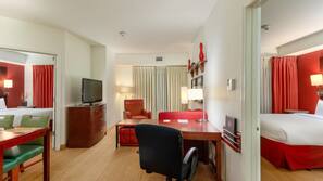 Desk, blackout drapes, iron/ironing board, free WiFi
