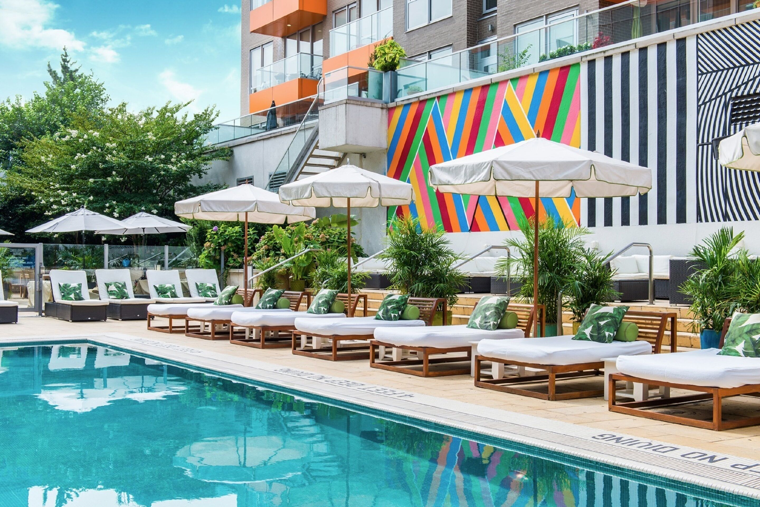 pool hotel mccarren cabanas surcharge umbrellas seasonal outdoor
