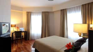 Pillow top beds, minibar, in-room safe, desk