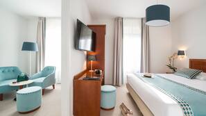 Literie de qualité supérieure, couette en duvet d'oie, minibar