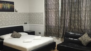 Desk, iron/ironing board, free WiFi, linens