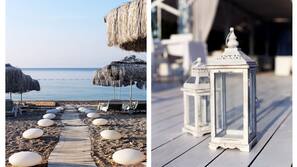 Plage privée, cabines gratuites, chaises longues, parasols