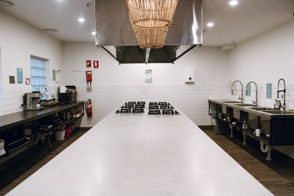 Shared kitchen, Stoke Beach House