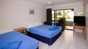 Blackout curtains, cots/infant beds, rollaway beds, WiFi