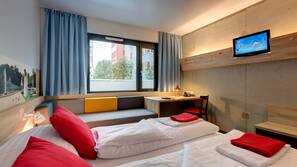 Desk, free cots/infant beds, free WiFi, linens