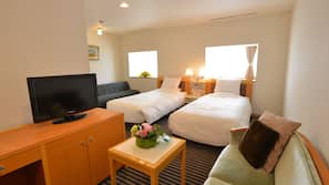 Desk, blackout drapes, iron/ironing board, free WiFi