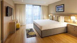 In-room safe, desk, blackout curtains, iron/ironing board