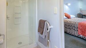 Desk, blackout curtains, free cots/infant beds, free WiFi