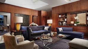 Premium bedding, free minibar items, in-room safe