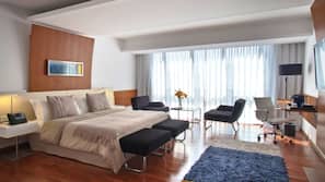 Ropa de cama de alta calidad, colchones con acolchado adicional, minibar