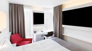 Free minibar, in-room safe, desk, blackout curtains