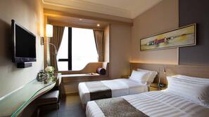 In-room safe, blackout curtains, iron/ironing board