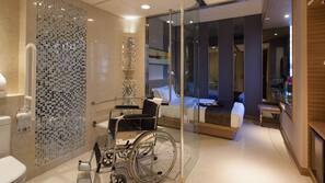 In-room safe, blackout curtains, iron/ironing board