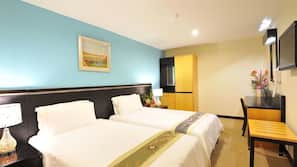 Egyptian cotton sheets, down comforters, minibar, in-room safe