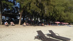 在海滩