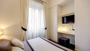 Biancheria da letto di alta qualità, materassi in memory foam, minibar