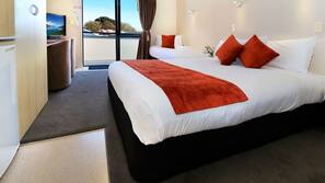 In-room safe, blackout curtains, iron/ironing board