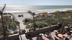 On the beach, white sand