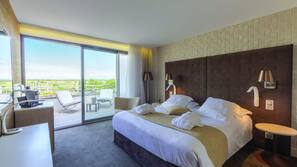 Premium bedding, minibar, in-room safe, desk