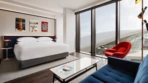 Premium bedding, down comforters, in-room safe, desk
