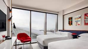 Premium bedding, down comforters, in-room safe, desk