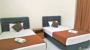Desk, free WiFi, linens