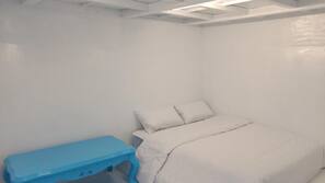 Blackout drapes, free WiFi, linens