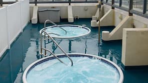 Indoor pool, outdoor pool
