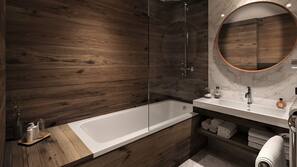 Articles de toilette de luxe, sèche-cheveux, peignoirs, chaussons