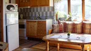 Fridge, microwave, coffee/tea maker
