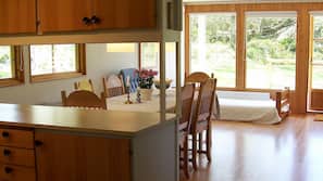 Fridge, microwave, coffee/tea maker